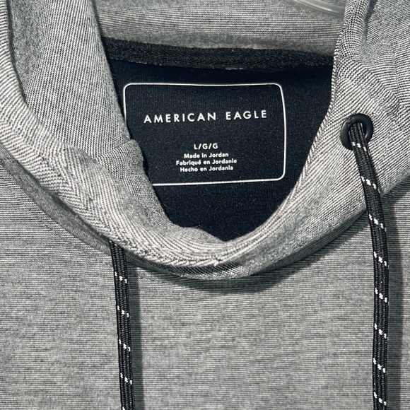 American Eagle Gray Gamer Hoodie EUC Size Large - Picture 3 of 6